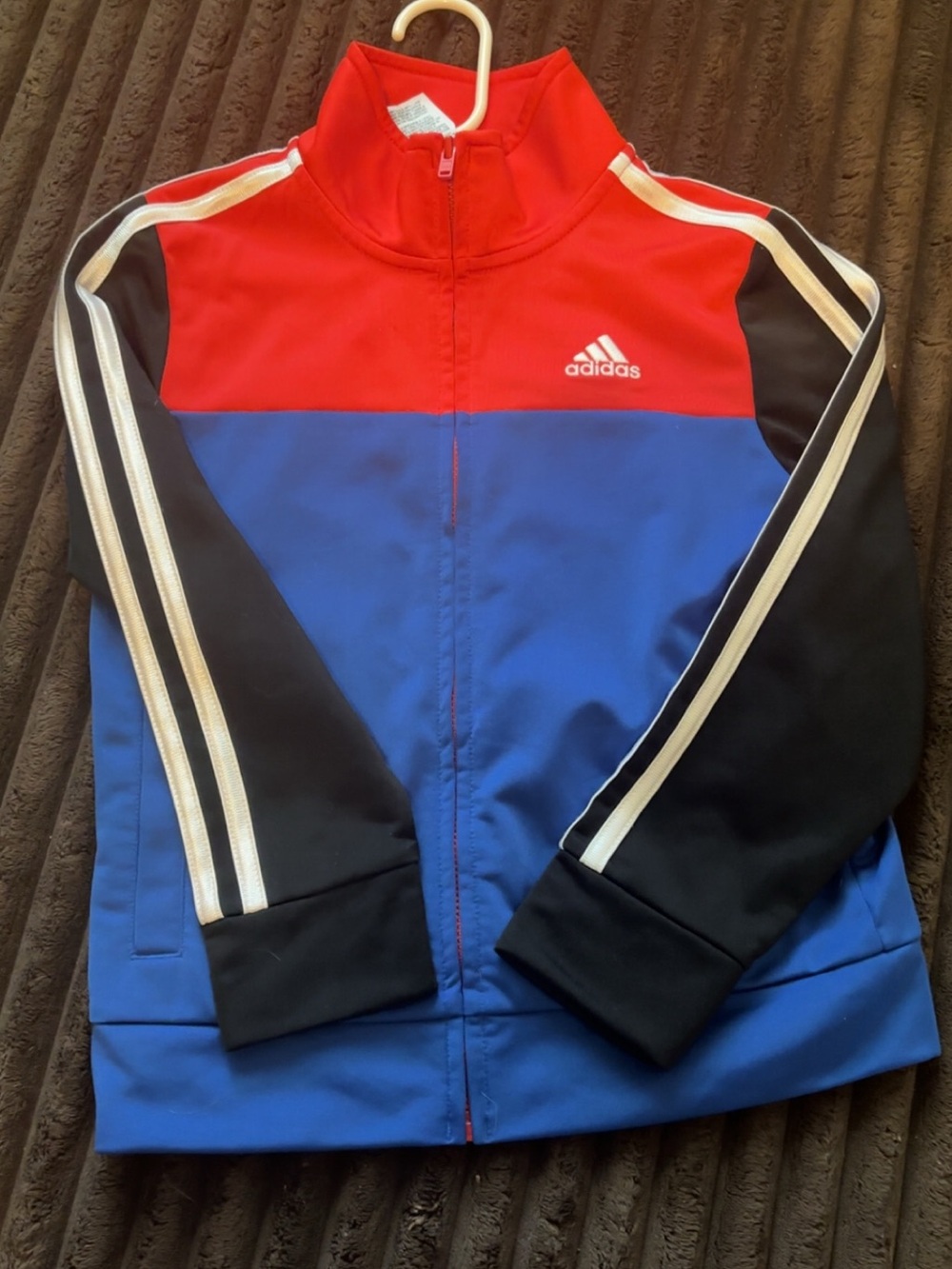 adidas Kids Red, Blue & Black Colorblock Track Jacket